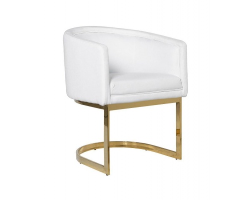 Monroe White & Gold Dining Chair 